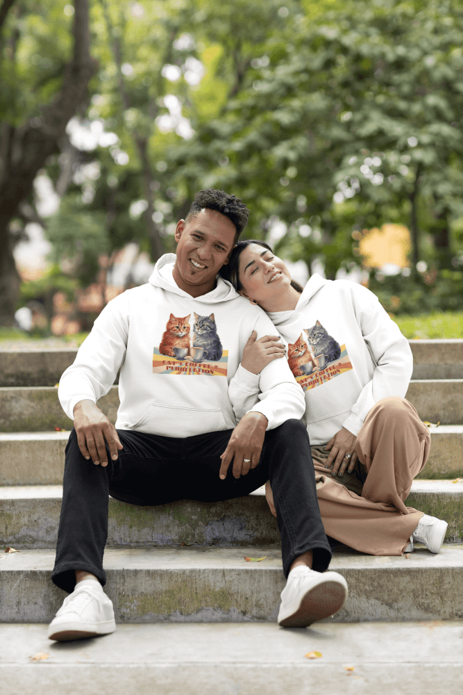 Cat+Coffee=Purrfection Hoodie - Funny Cat Lover Sweatshirt - Cozy Gift for Coffee & Cat Fans - Love From Snowy Shop