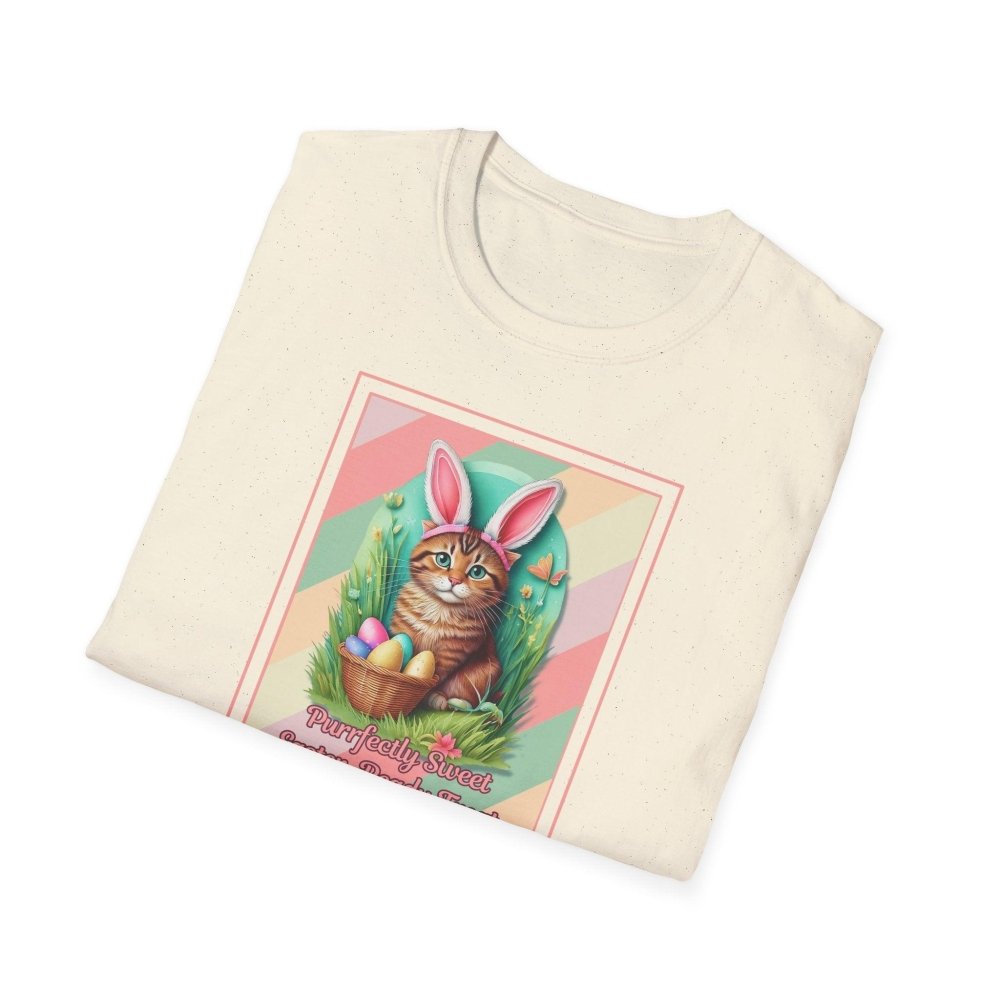 Cute Easter Cat T-Shirt - Purrfectly Sweet Bunny Cat Tee - Spring Gift for Cat Lovers - Love From Snowy Shop