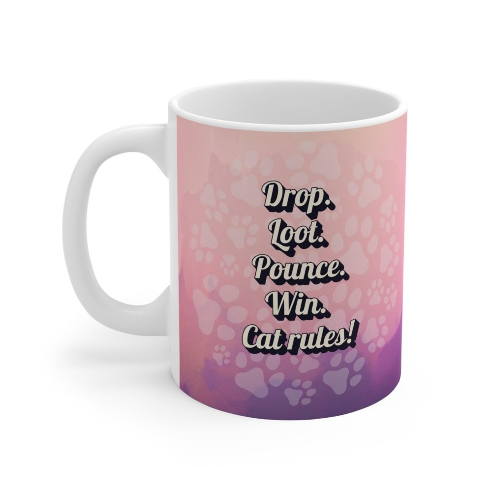 Gamer Cat Mug – FortMeow Coffee Cup – Funny Battle Gamer Gift for Cat Lovers - Love From Snowy Shop