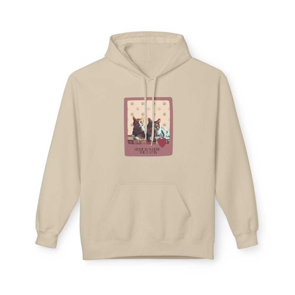 Home Is Where the Cat Is Hoodie - Cozy Cat Lover Sweatshirt - Pet Parent Gift - Love From Snowy Shop