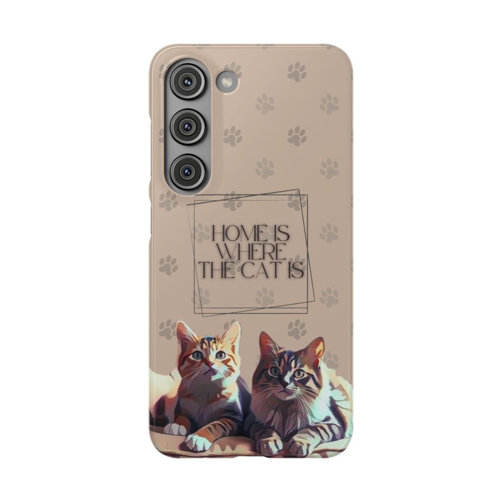 Home Is Where the Cat Phone Case – Cute Feline Lover Cover – Cat Mom Gift - Love From Snowy Shop