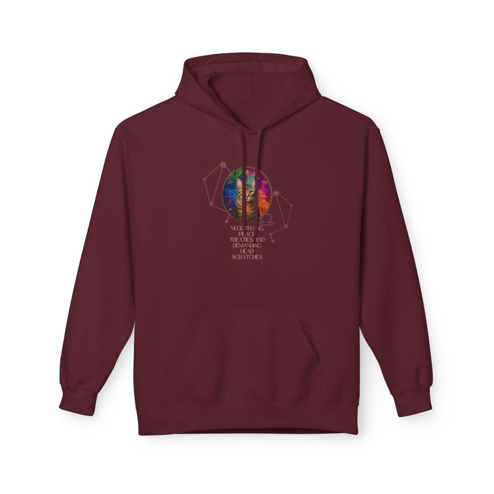 Mystical Cat Hoodie – “Peace Treaties & Head Scratches” Funny Astrology Cat Sweatshirt - Love From Snowy Shop