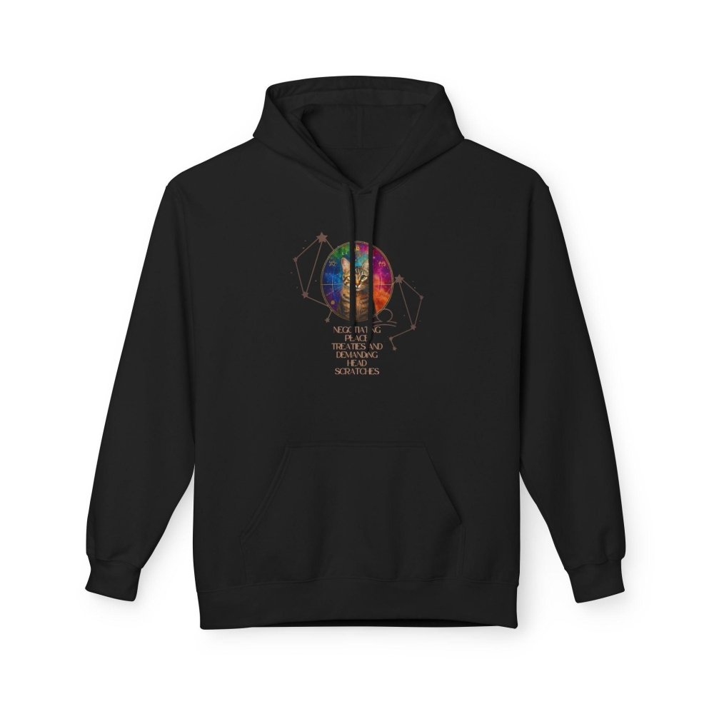 Mystical Cat Hoodie – “Peace Treaties & Head Scratches” Funny Astrology Cat Sweatshirt - Love From Snowy Shop