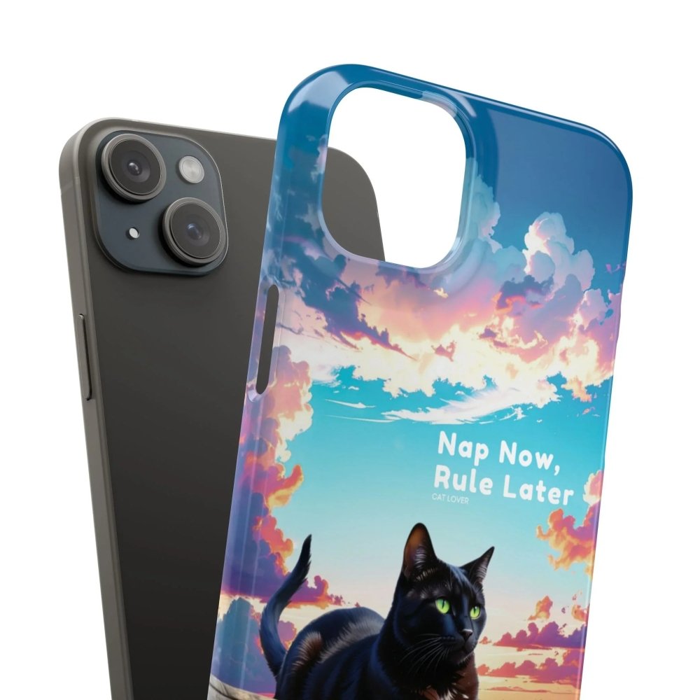 Nap Now, Rule Later Phone Case - Lazy Cat Phone Cover - Love From Snowy Shop