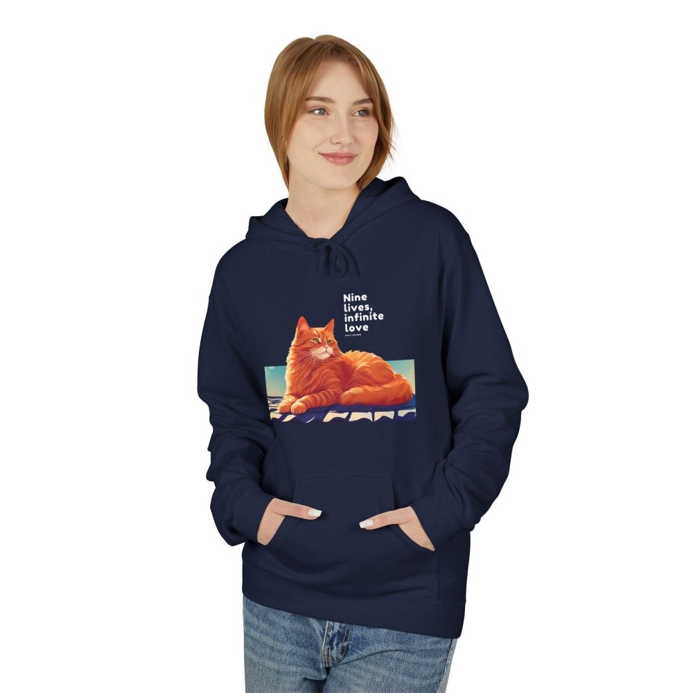 Nine Lives Infinite Love Cat Hoodie - Cozy Cat Lover Sweatshirt - Sentimental Gift for Pet Parents - Love From Snowy Shop