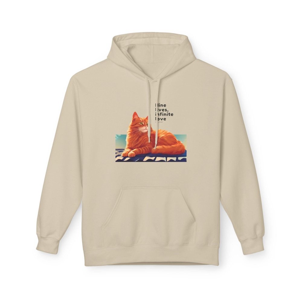 Nine Lives Infinite Love Cat Hoodie - Cozy Cat Lover Sweatshirt - Sentimental Gift for Pet Parents - Love From Snowy Shop
