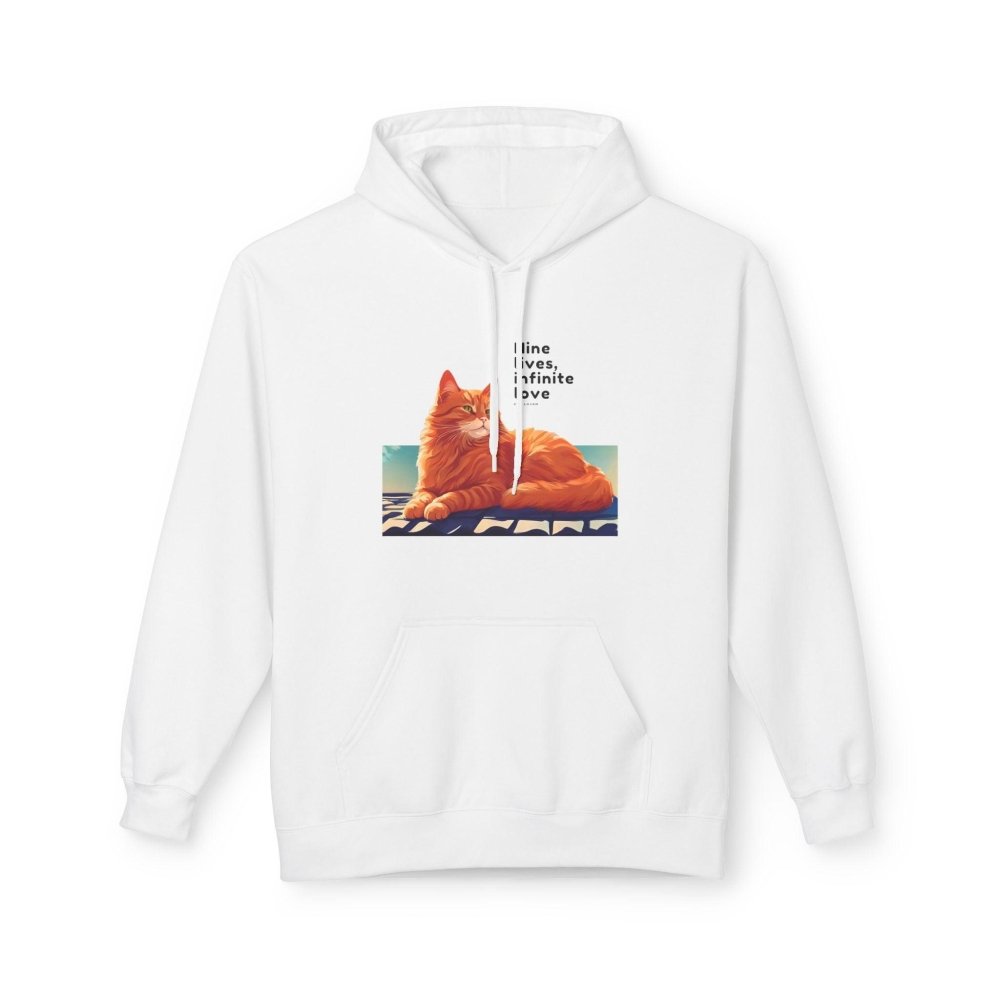 Nine Lives Infinite Love Cat Hoodie - Cozy Cat Lover Sweatshirt - Sentimental Gift for Pet Parents - Love From Snowy Shop