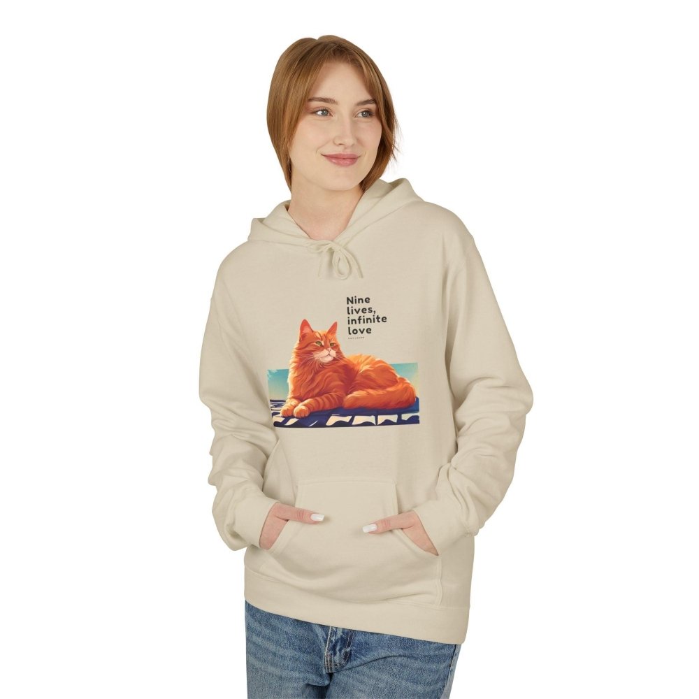 Nine Lives Infinite Love Cat Hoodie - Cozy Cat Lover Sweatshirt - Sentimental Gift for Pet Parents - Love From Snowy Shop