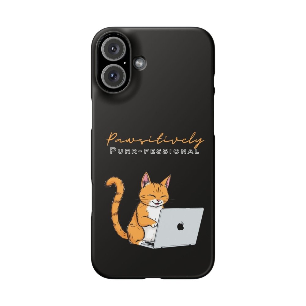 Pawsitively Purr fessional Phone Case - Funny Cat Snap Cover - Love From Snowy Shop