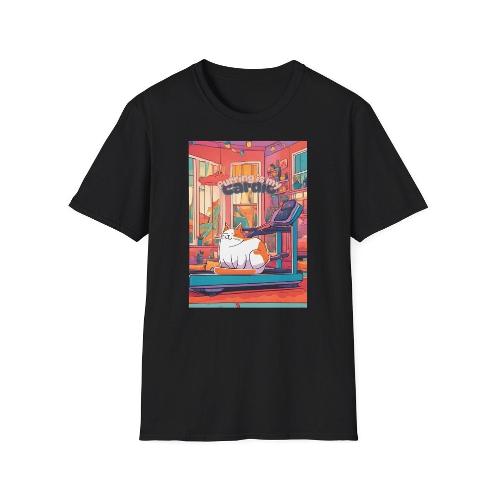 Purring Is My Cardio T-Shirt – Funny Cat Tee for Cat Lovers - Love From Snowy Shop