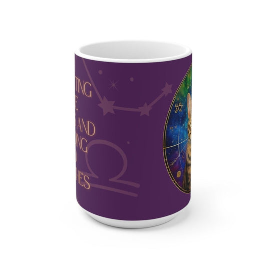 Astrology Cat Mug – “Peace Treaties & Head Scratches” Funny Cosmic Cat Cup - Love From Snowy Shop