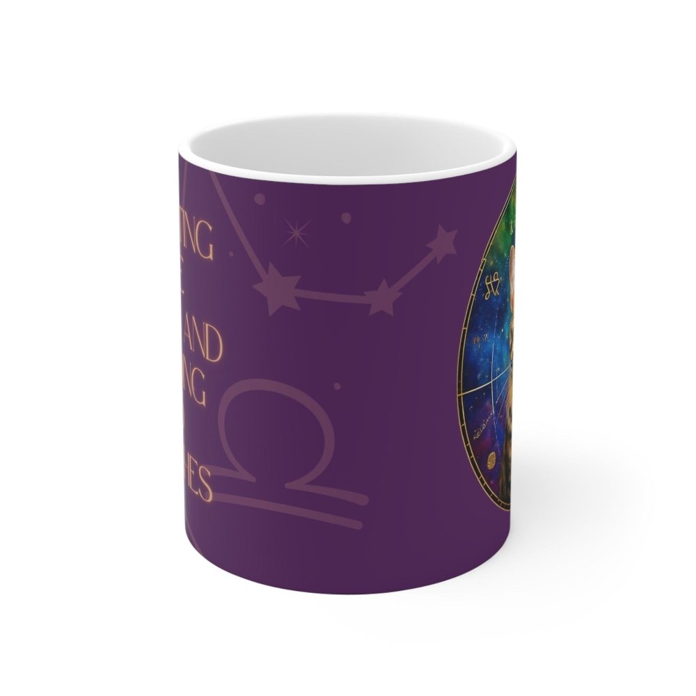 Astrology Cat Mug – “Peace Treaties & Head Scratches” Funny Cosmic Cat Cup - Love From Snowy Shop