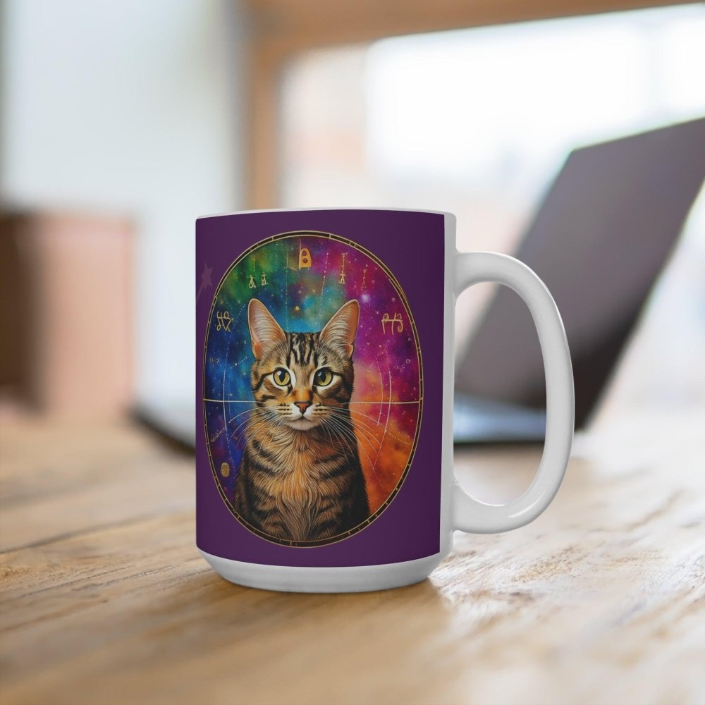 Astrology Cat Mug – “Peace Treaties & Head Scratches” Funny Cosmic Cat Cup - Love From Snowy Shop