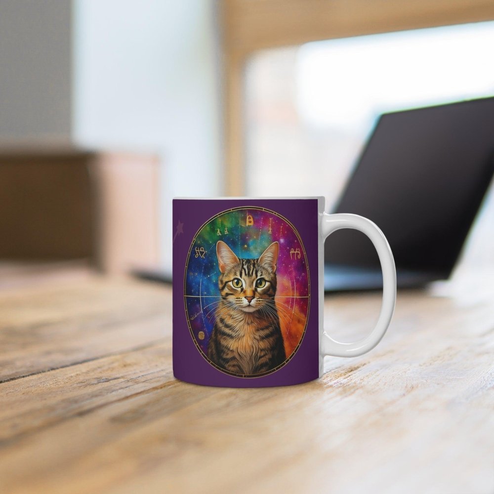 Astrology Cat Mug – “Peace Treaties & Head Scratches” Funny Cosmic Cat Cup - Love From Snowy Shop