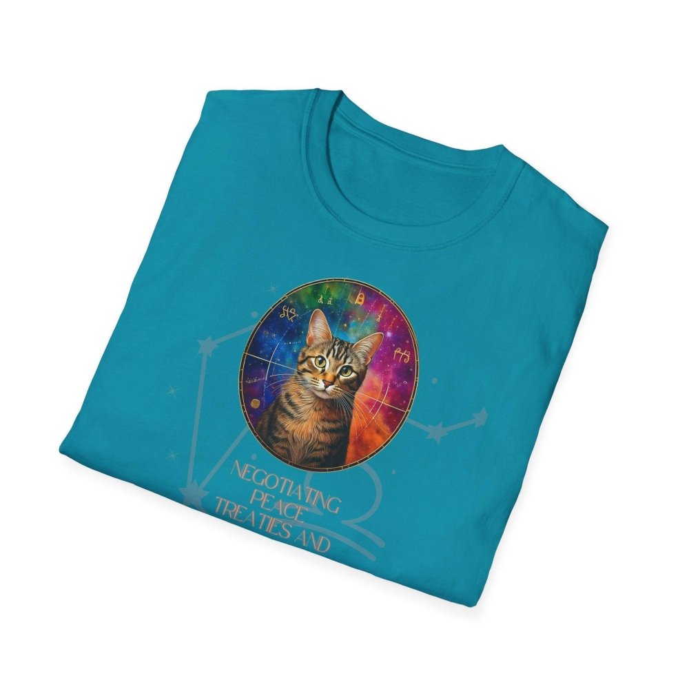 Astrology Cat T-Shirt – “Peace Treaties & Head Scratches” Funny Zodiac Tee – Cat Lover GiftHoroscope Clothing, Animal Graphic Tee - Love From Snowy Shop
