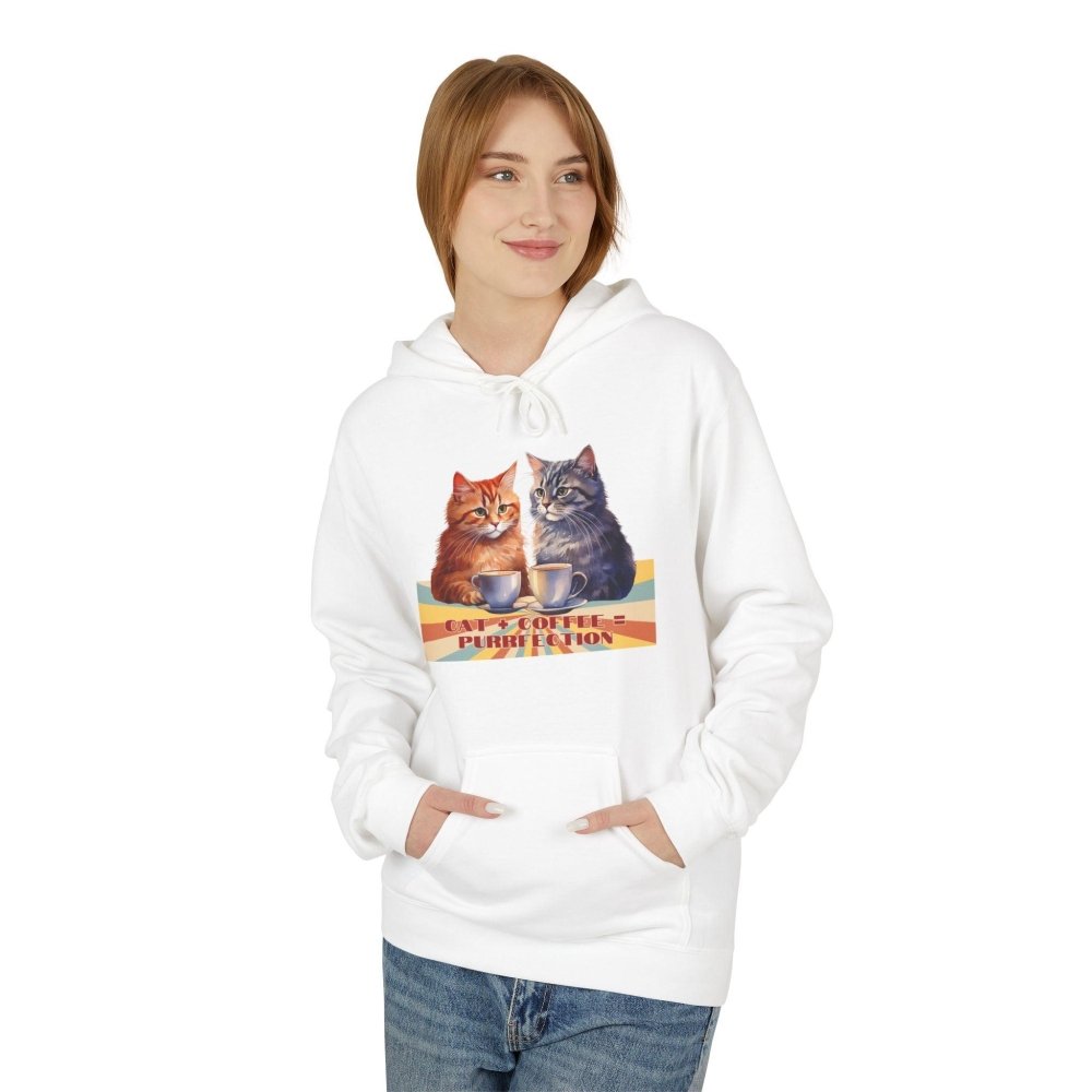 Cat+Coffee=Purrfection Hoodie - Funny Cat Lover Sweatshirt - Cozy Gift for Coffee & Cat Fans - Love From Snowy Shop