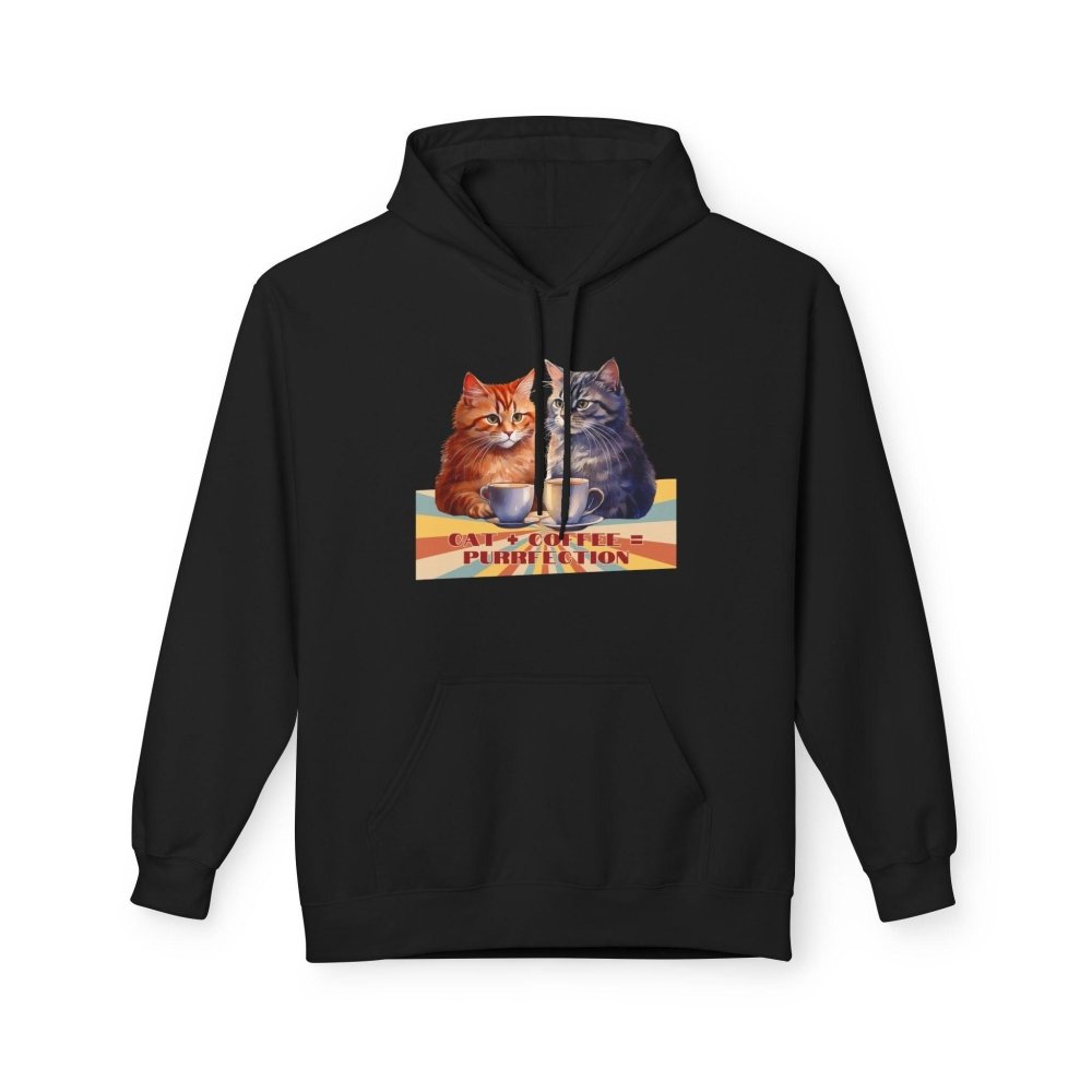 Cat+Coffee=Purrfection Hoodie - Funny Cat Lover Sweatshirt - Cozy Gift for Coffee & Cat Fans - Love From Snowy Shop