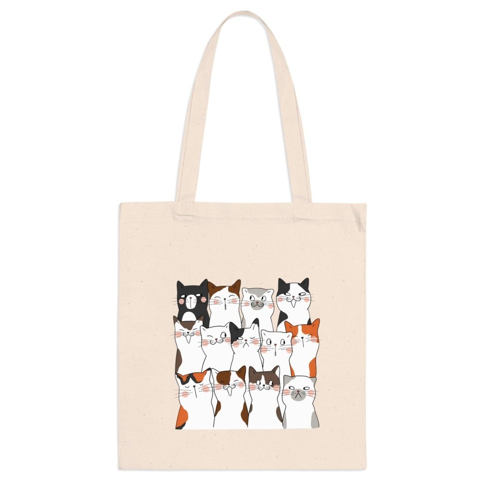 Cute Cat Lover Tote Bag, Handcrafted Cat Design, Perfect for Pet Owners, Eco - Friendly Gift, Shopping, Beach, and Everyday Use, Funny Cat Art - Love From Snowy Shop