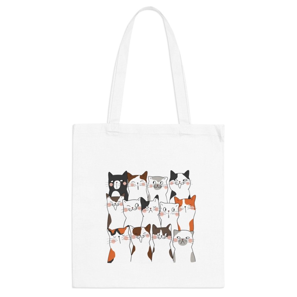Cute Cat Lover Tote Bag, Handcrafted Cat Design, Perfect for Pet Owners, Eco - Friendly Gift, Shopping, Beach, and Everyday Use, Funny Cat Art - Love From Snowy Shop