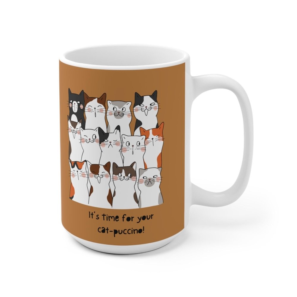 Cute Cat - Puccino Ceramic Mug - Perfect Gift for Cat Lovers, Coffee Lovers, Birthday, Pet Owners, Cat Themed Gift - Love From Snowy Shop