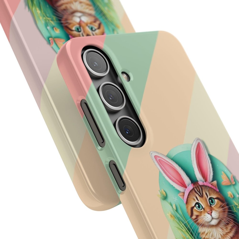 Cute Easter Cat Phone Case - Bunny Ears Cat - Purrfectly Sweet Spring Phone Cover - Love From Snowy Shop