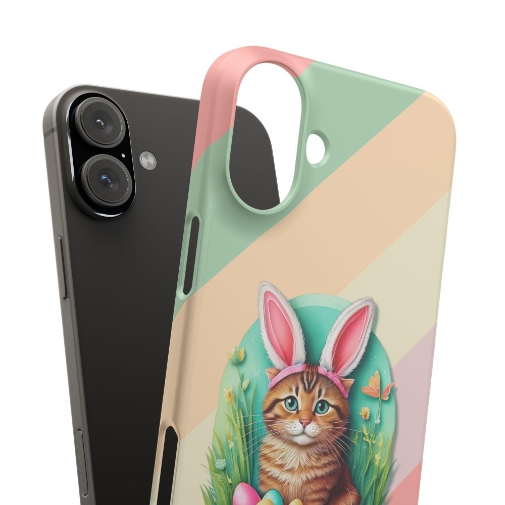Cute Easter Cat Phone Case - Bunny Ears Cat - Purrfectly Sweet Spring Phone Cover - Love From Snowy Shop