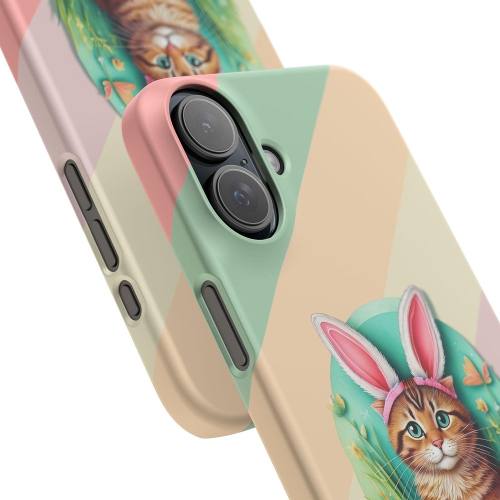 Cute Easter Cat Phone Case - Bunny Ears Cat - Purrfectly Sweet Spring Phone Cover - Love From Snowy Shop