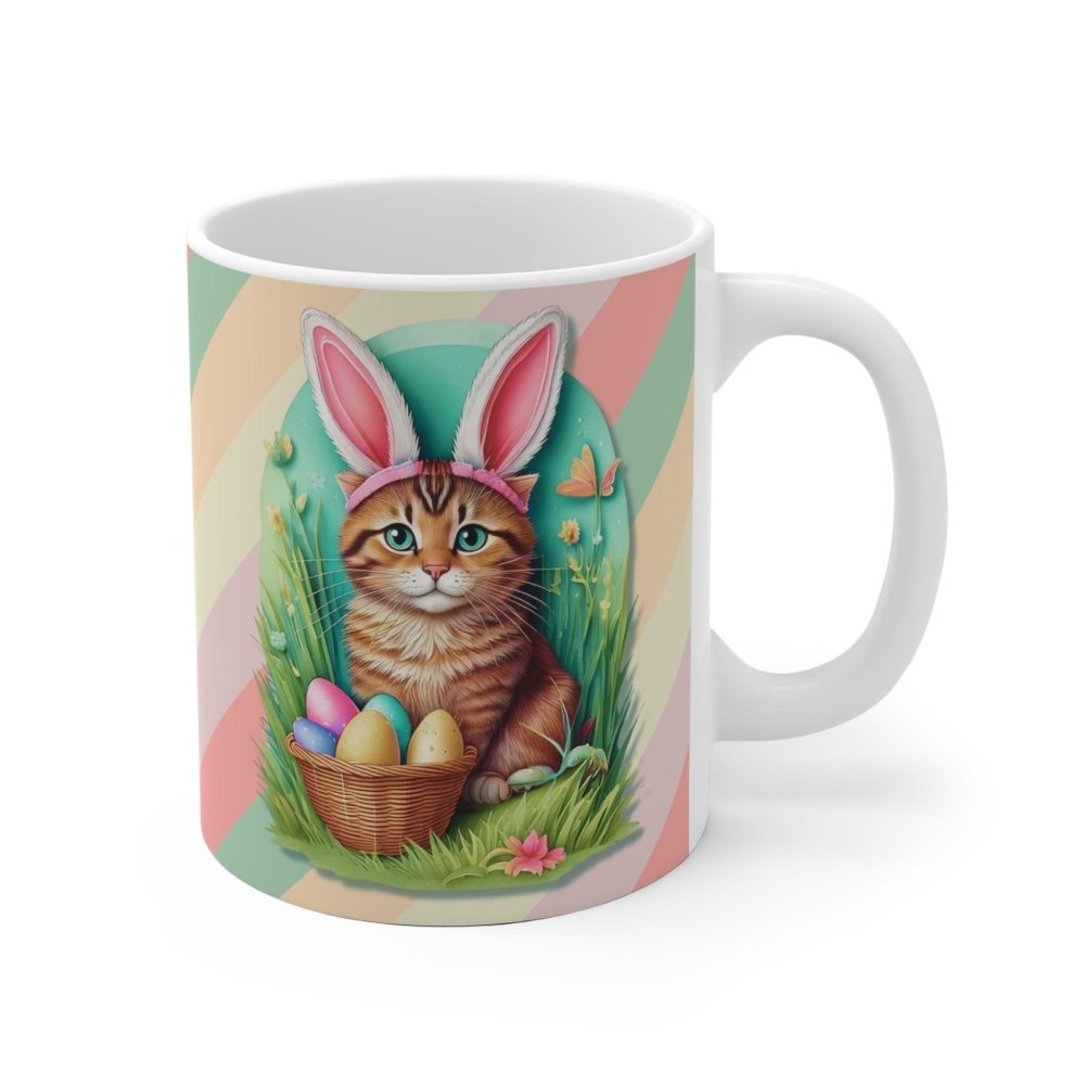Easter Cat Mug - Purrfectly Sweet Bunny Cat Cup - Funny Gift for Cat & Coffee Lovers - Love From Snowy Shop