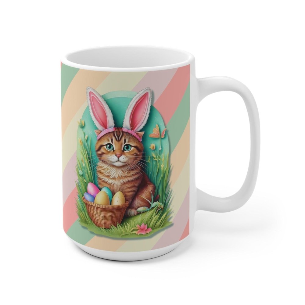 Easter Cat Mug - Purrfectly Sweet Bunny Cat Cup - Funny Gift for Cat & Coffee Lovers - Love From Snowy Shop