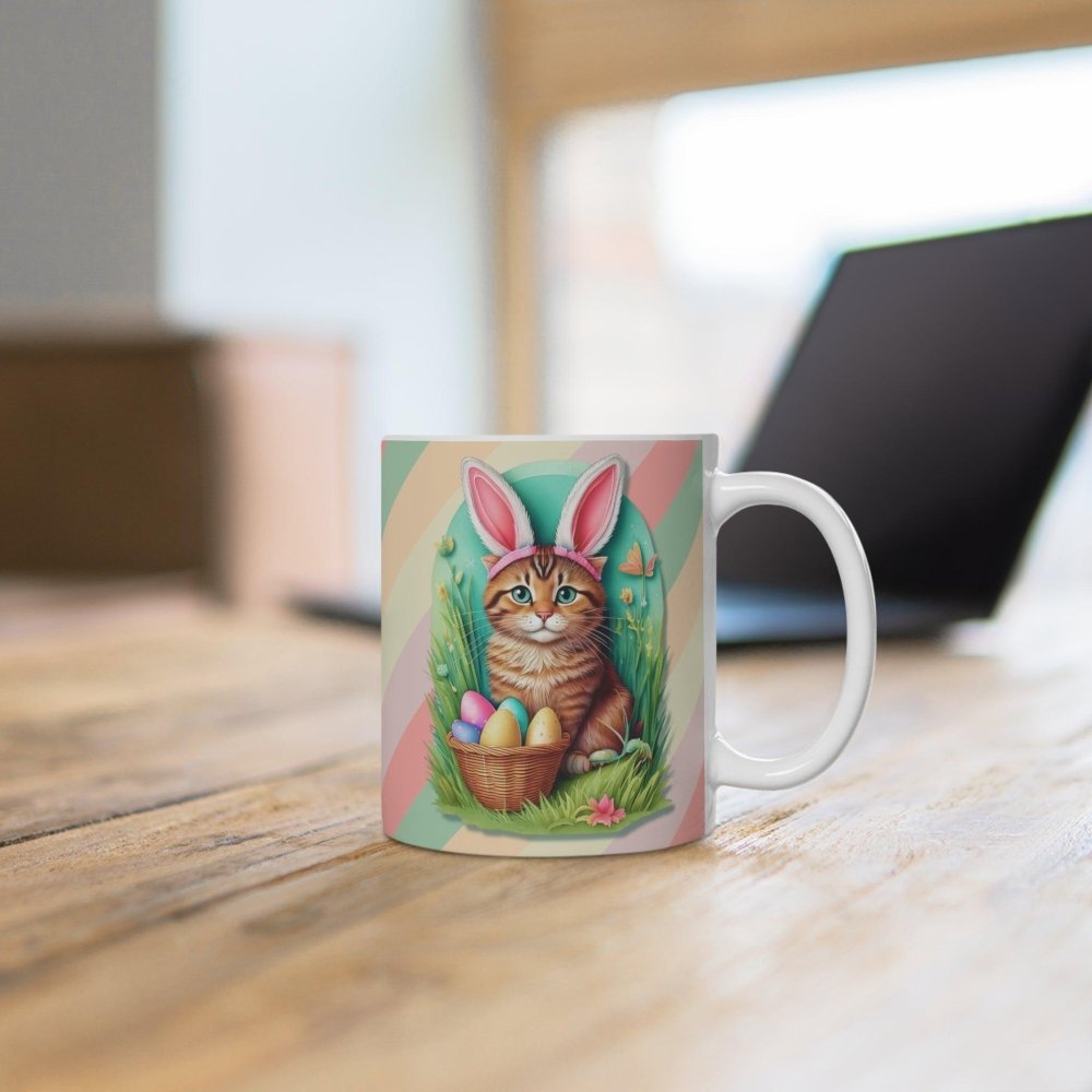 Easter Cat Mug - Purrfectly Sweet Bunny Cat Cup - Funny Gift for Cat & Coffee Lovers - Love From Snowy Shop