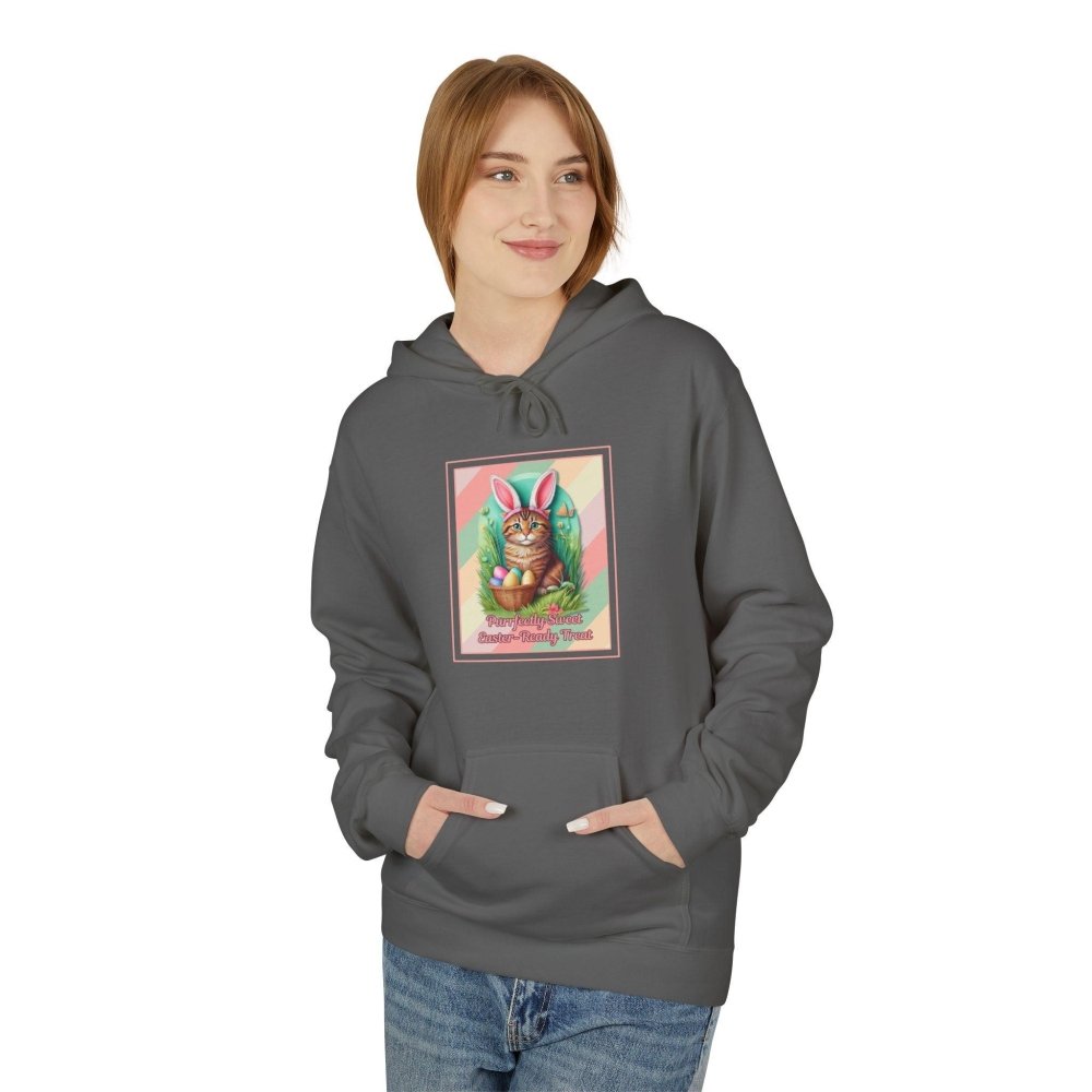 Funny Easter Cat Hoodie - Purrfectly Sweet Bunny Ears Sweatshirt - Spring Gift for Cat Moms - Love From Snowy Shop