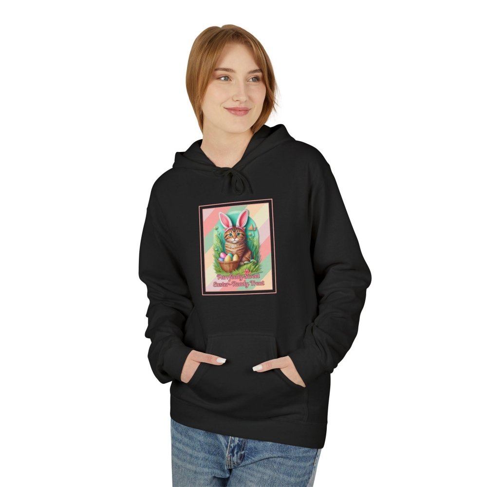 Funny Easter Cat Hoodie - Purrfectly Sweet Bunny Ears Sweatshirt - Spring Gift for Cat Moms - Love From Snowy Shop