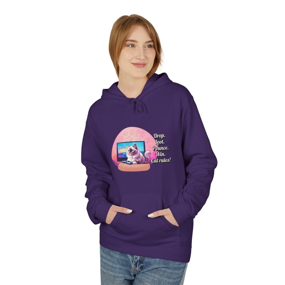 Gamer Cat Hoodie – Funny FortMeow Style Sweatshirt – Battle Mode Cozy Cat Gift - Love From Snowy Shop