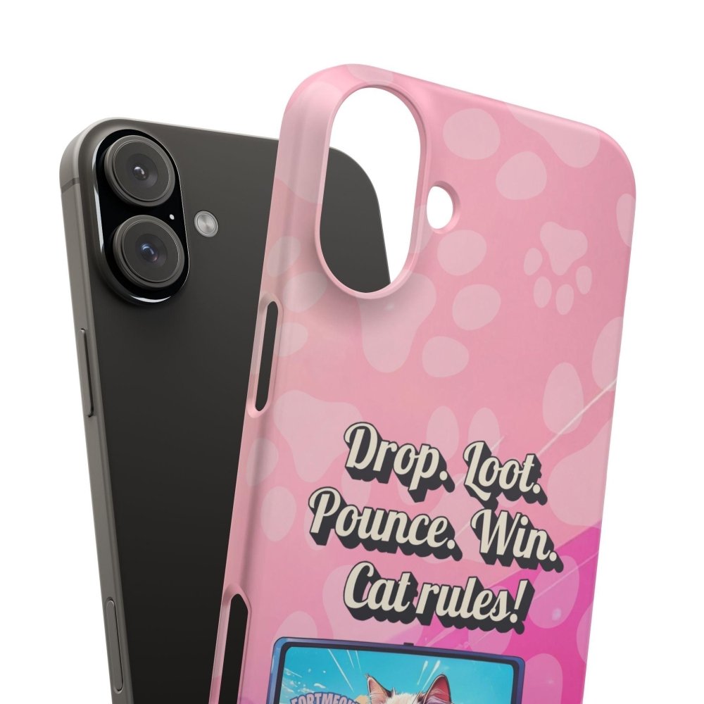 Gamer Cat Phone Case – FortMeow Style Cat Gamer Cover – Funny Gift for Streamers - Love From Snowy Shop