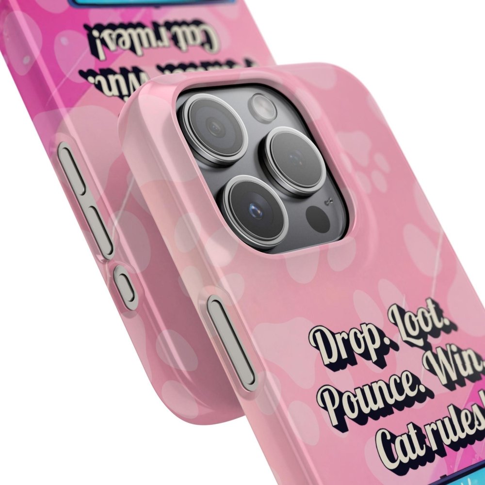 Gamer Cat Phone Case – FortMeow Style Cat Gamer Cover – Funny Gift for Streamers - Love From Snowy Shop