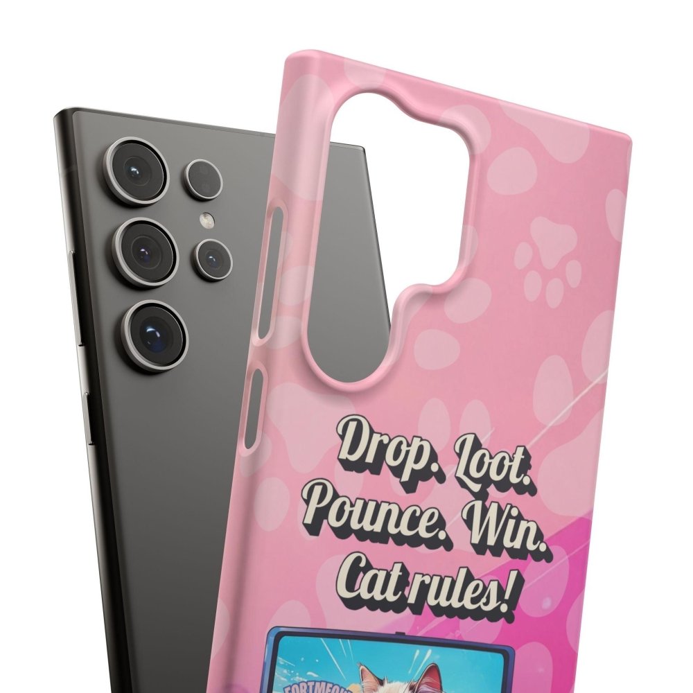 Gamer Cat Phone Case – FortMeow Style Cat Gamer Cover – Funny Gift for Streamers - Love From Snowy Shop