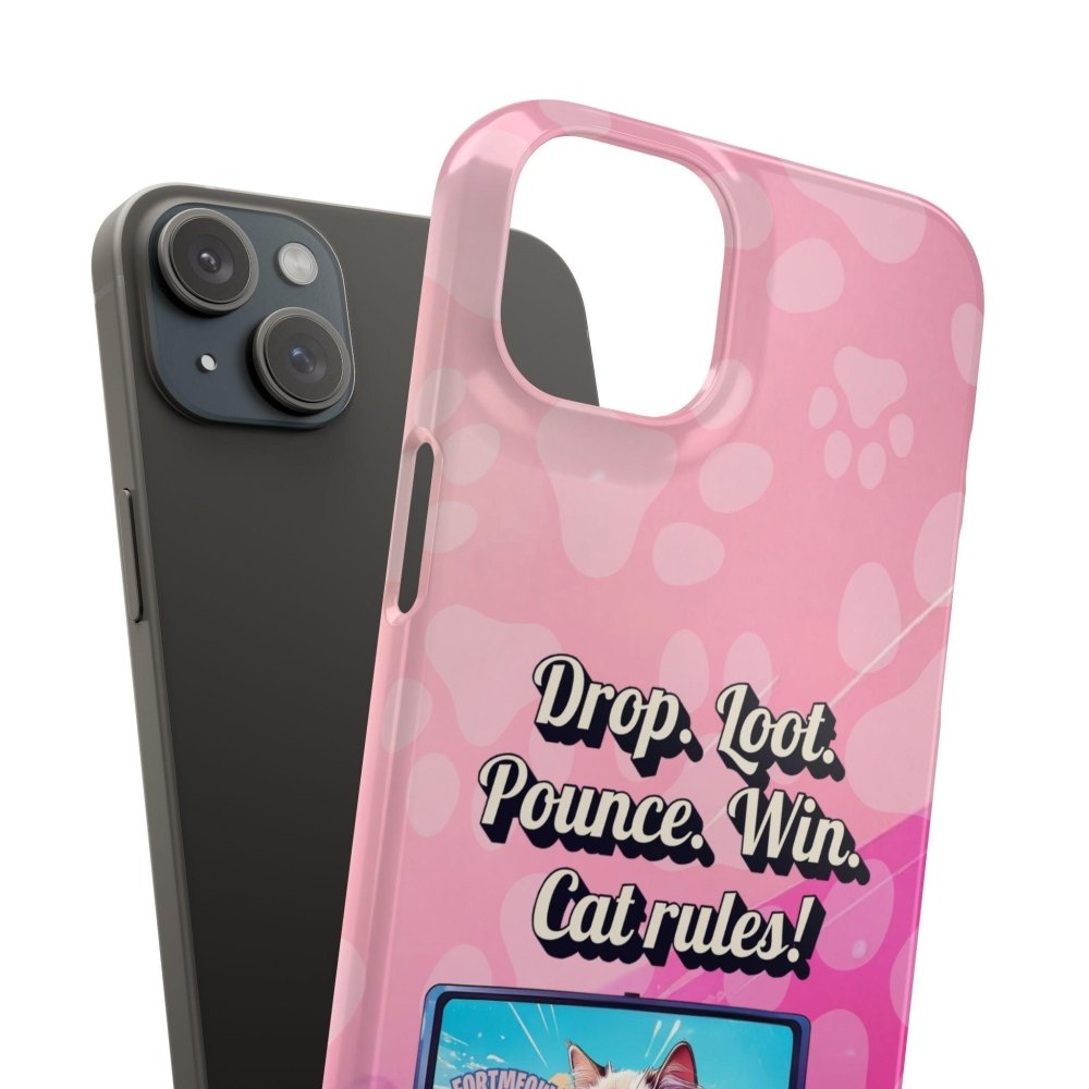 Gamer Cat Phone Case – FortMeow Style Cat Gamer Cover – Funny Gift for Streamers - Love From Snowy Shop