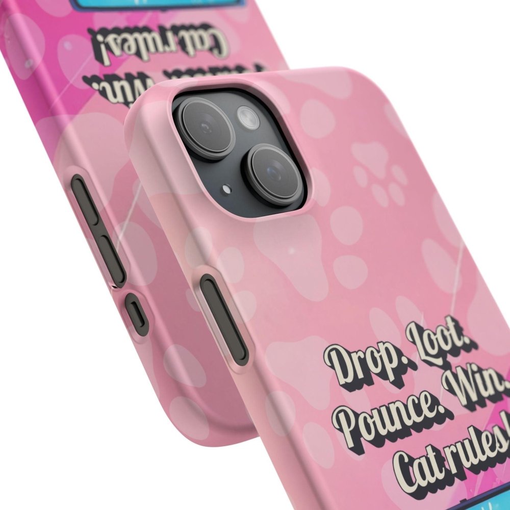Gamer Cat Phone Case – FortMeow Style Cat Gamer Cover – Funny Gift for Streamers - Love From Snowy Shop