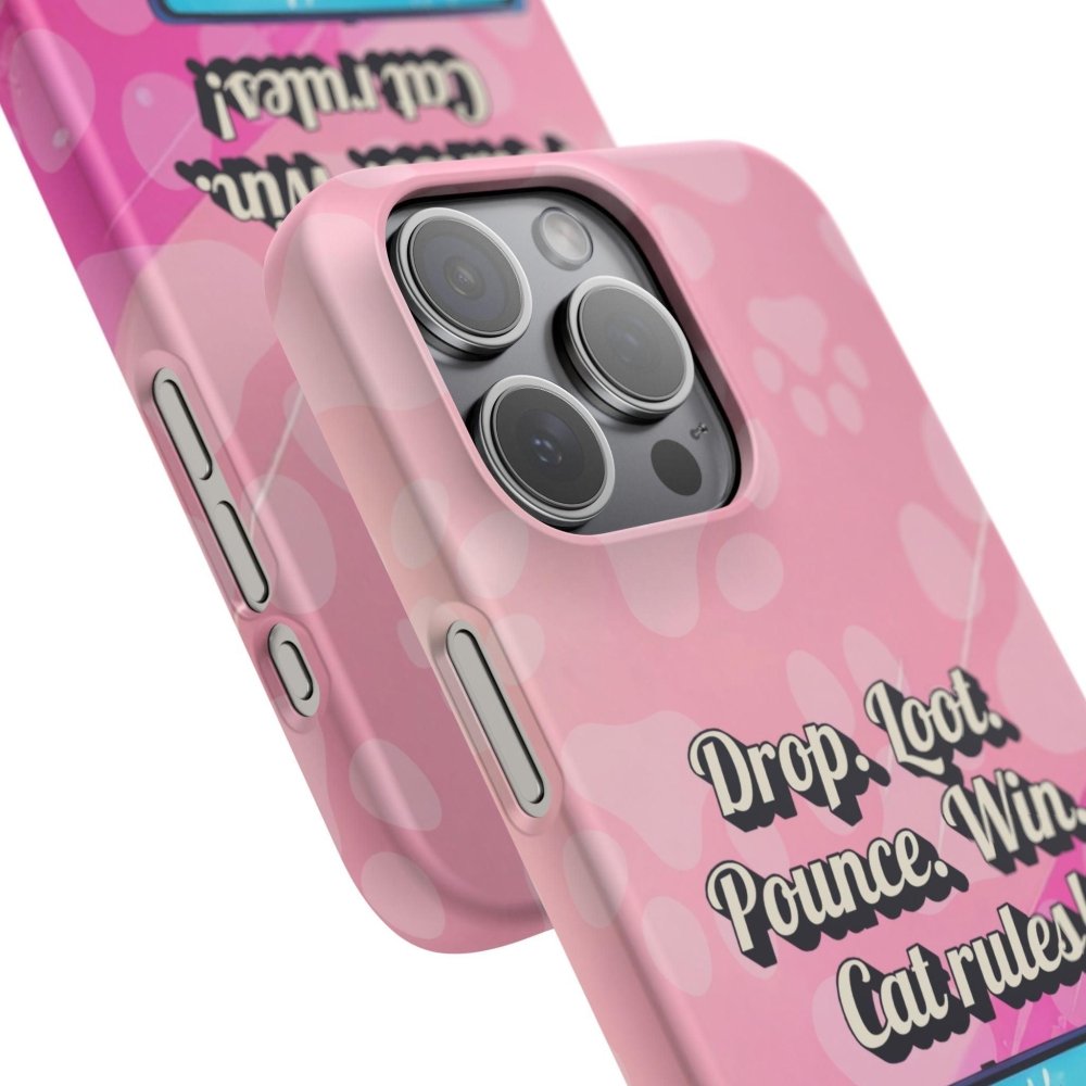 Gamer Cat Phone Case – FortMeow Style Cat Gamer Cover – Funny Gift for Streamers - Love From Snowy Shop