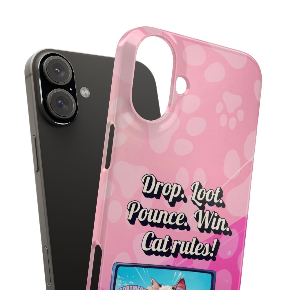 Gamer Cat Phone Case – FortMeow Style Cat Gamer Cover – Funny Gift for Streamers - Love From Snowy Shop