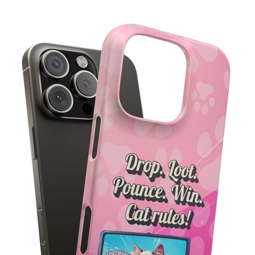 Gamer Cat Phone Case – FortMeow Style Cat Gamer Cover – Funny Gift for Streamers - Love From Snowy Shop