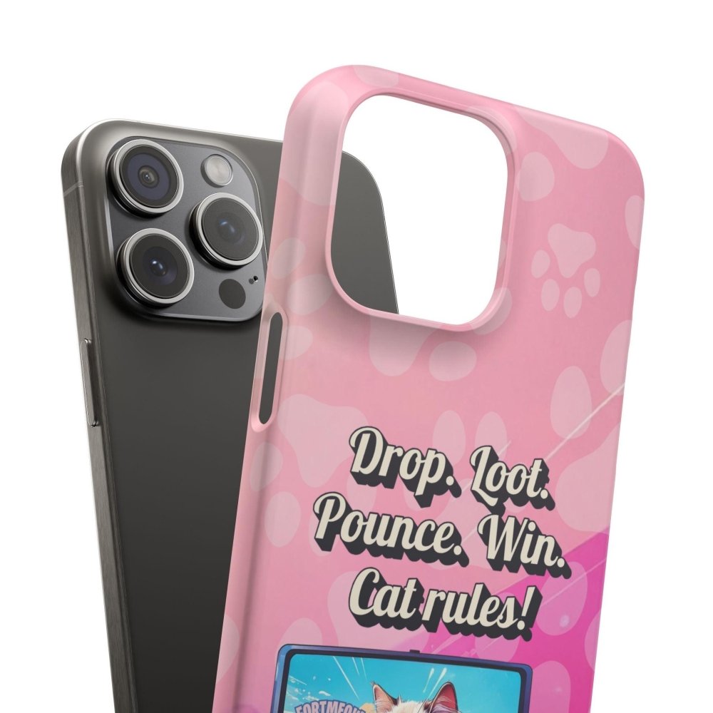 Gamer Cat Phone Case – FortMeow Style Cat Gamer Cover – Funny Gift for Streamers - Love From Snowy Shop