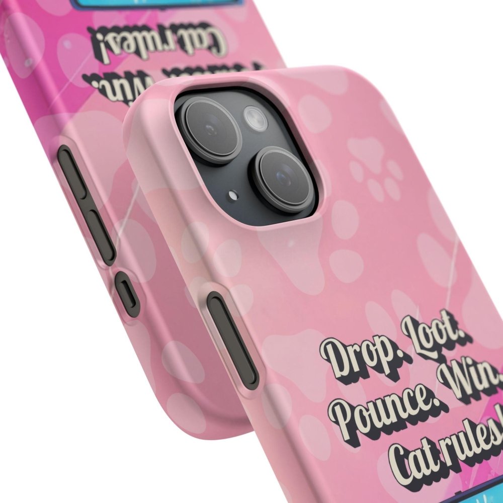 Gamer Cat Phone Case – FortMeow Style Cat Gamer Cover – Funny Gift for Streamers - Love From Snowy Shop