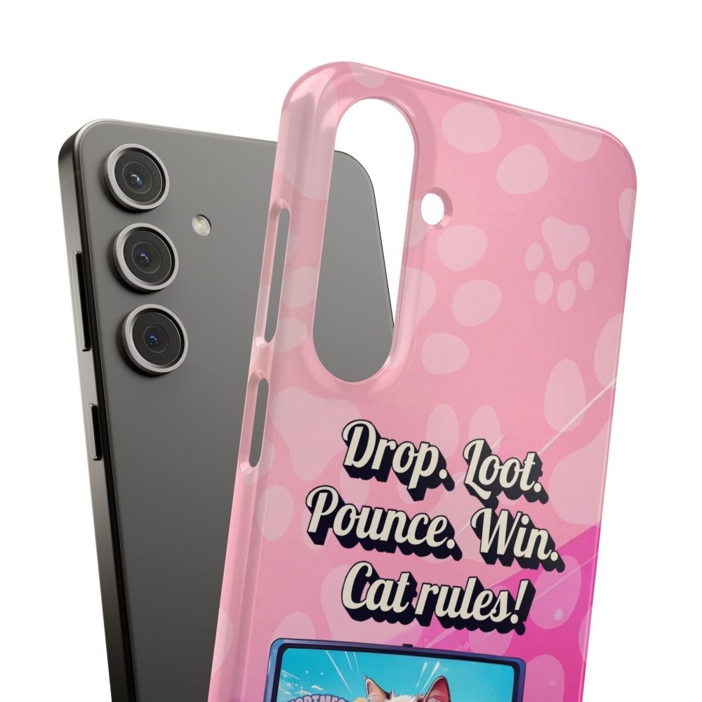 Gamer Cat Phone Case – FortMeow Style Cat Gamer Cover – Funny Gift for Streamers - Love From Snowy Shop