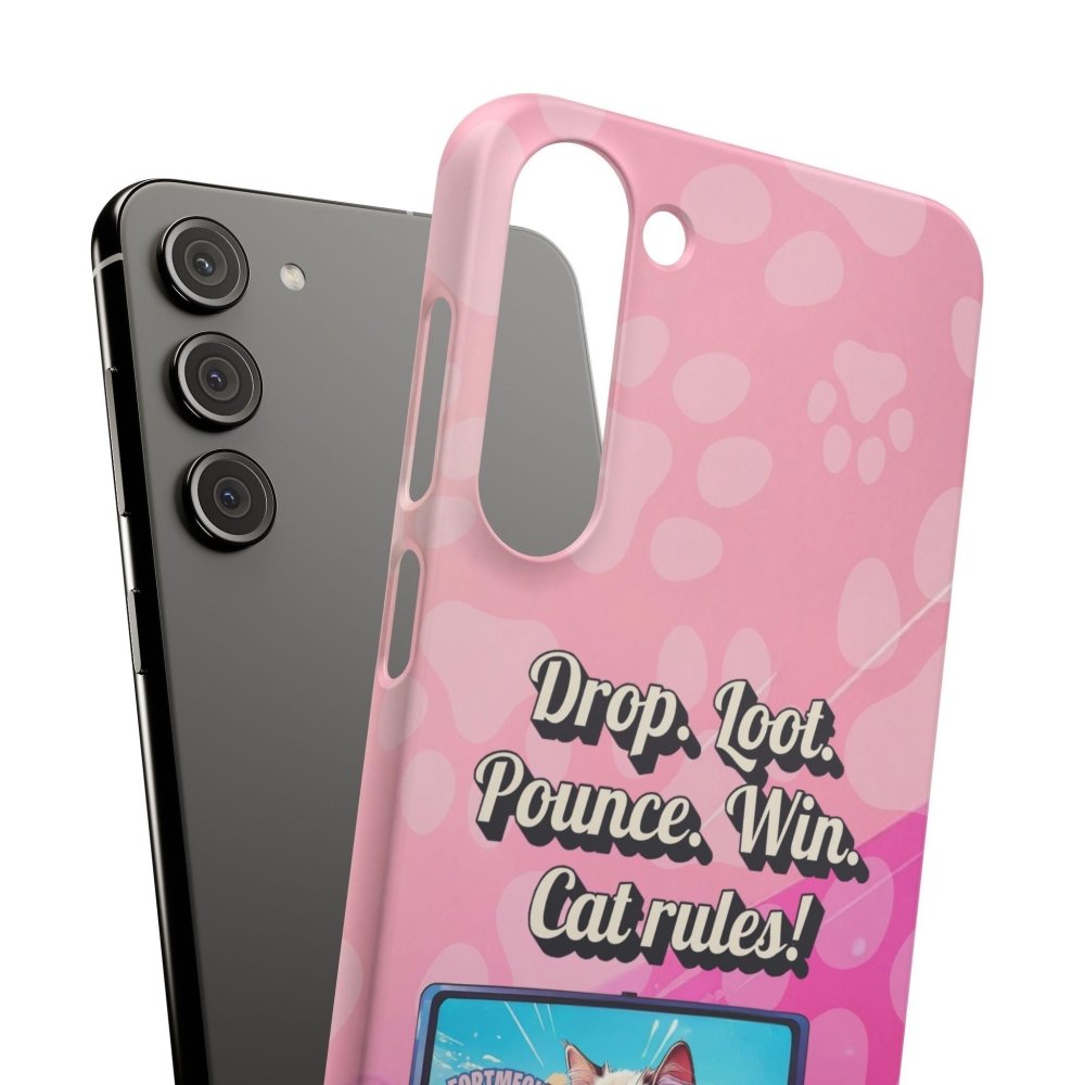 Gamer Cat Phone Case – FortMeow Style Cat Gamer Cover – Funny Gift for Streamers - Love From Snowy Shop