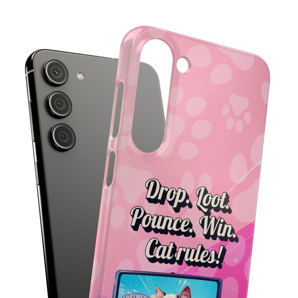 Gamer Cat Phone Case – FortMeow Style Cat Gamer Cover – Funny Gift for Streamers - Love From Snowy Shop