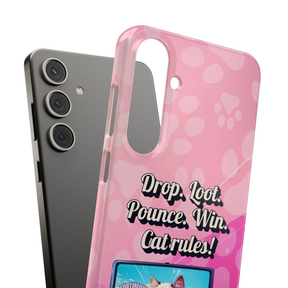 Gamer Cat Phone Case – FortMeow Style Cat Gamer Cover – Funny Gift for Streamers - Love From Snowy Shop
