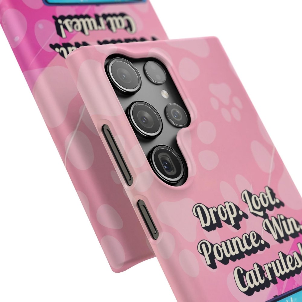 Gamer Cat Phone Case – FortMeow Style Cat Gamer Cover – Funny Gift for Streamers - Love From Snowy Shop