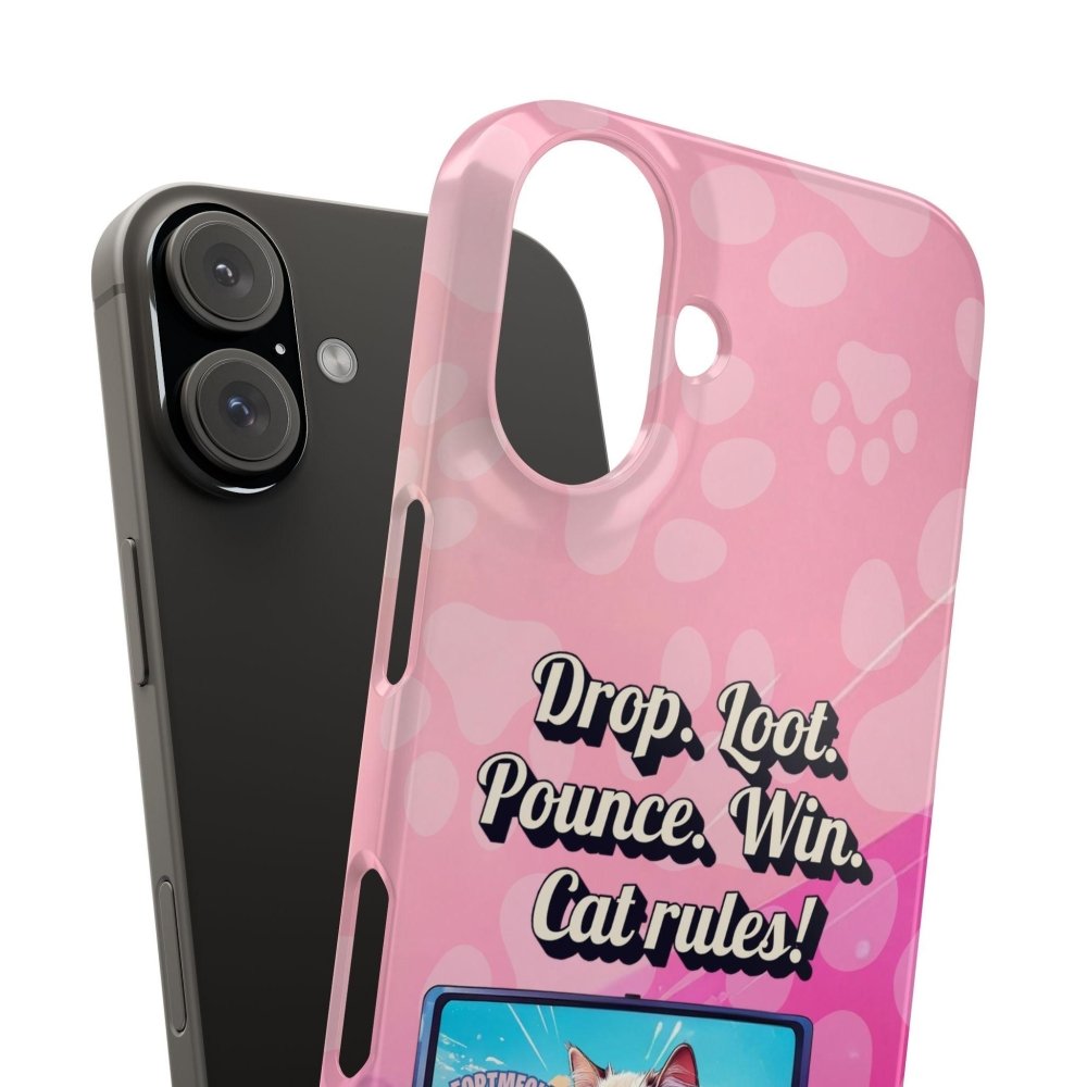 Gamer Cat Phone Case – FortMeow Style Cat Gamer Cover – Funny Gift for Streamers - Love From Snowy Shop