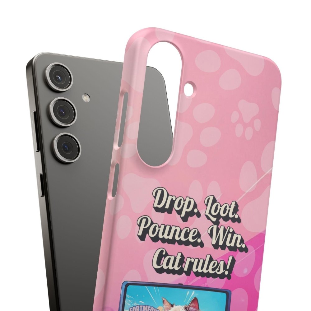 Gamer Cat Phone Case – FortMeow Style Cat Gamer Cover – Funny Gift for Streamers - Love From Snowy Shop